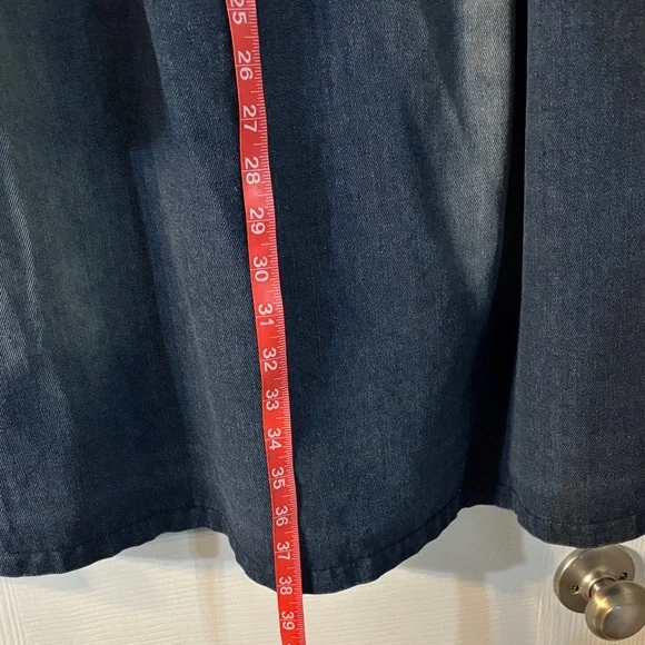 Chic Denim Patchwork Coat - Picture 5 of 5